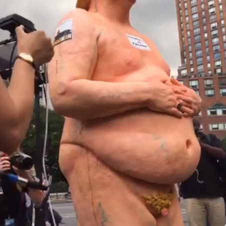 nude Donald Trump statue